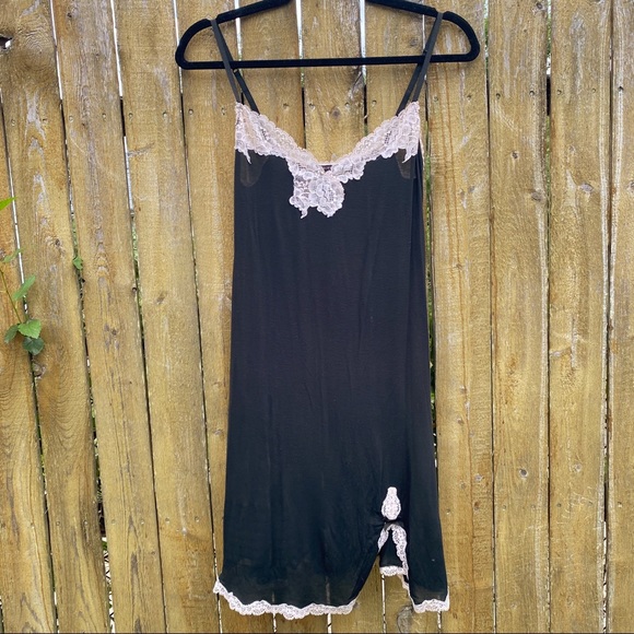 Victoria's Secret Other - Victoria’s Secret Lace Trim Nightgown Sz L